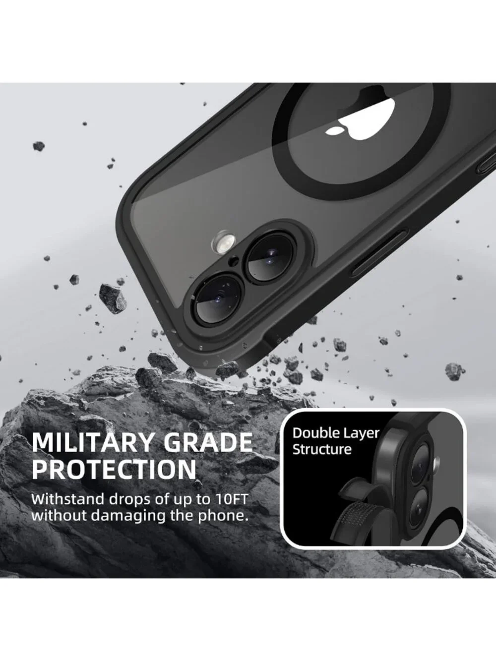 iPhone 17 Case with MagSafe, Privacy Screen Protector, Shockproof Full Body